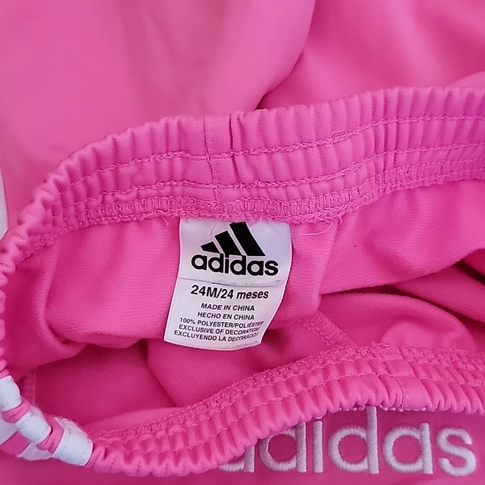 ADIDAS BRIGHT PINK JOGGING OUTFIT SET 24 MONTHS